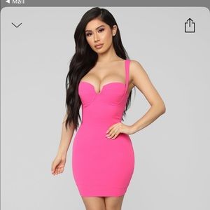 Fashionnova hot pink dress